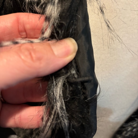 Harlow Zee faux fur black and white vest xs - Picture 3 of 11